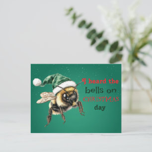 Ich hörte die Glocken am Weihnachtstag Postkarte