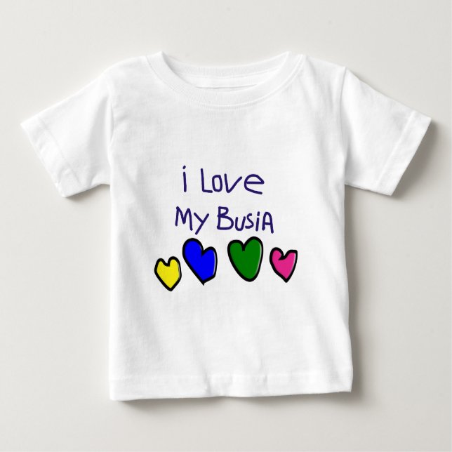 ICH i-Liebe mein Busia (polnische Großmutter) Baby T-shirt (Vorderseite)