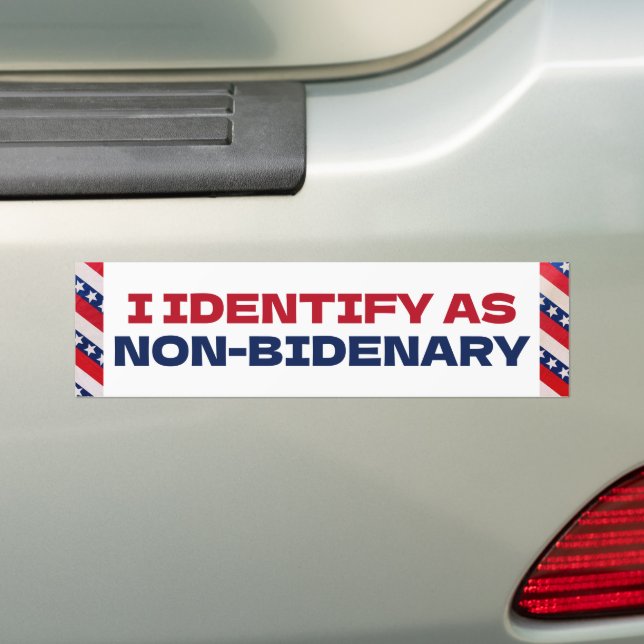 ICH IDENTIFIZIERE ALS NICHT BIDENÄRER, ANTI BIDEN AUTOAUFKLEBER (Auf Auto)