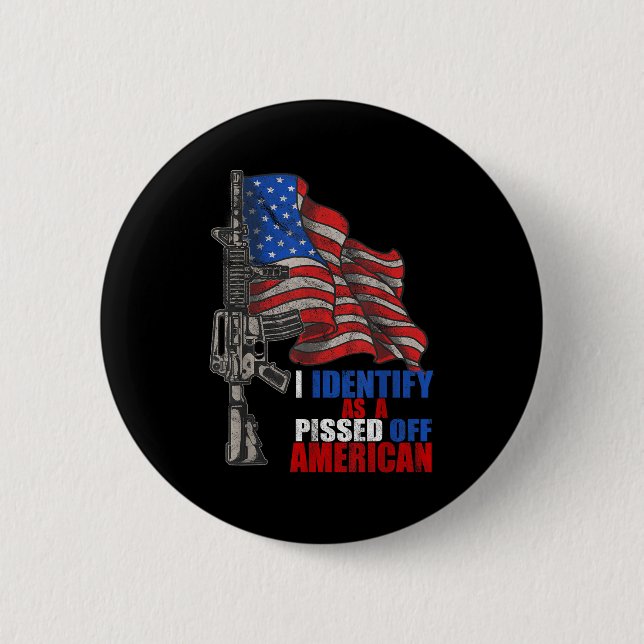 Ich identifiziere mich als ein Ed Off American We  Button (Vorderseite)