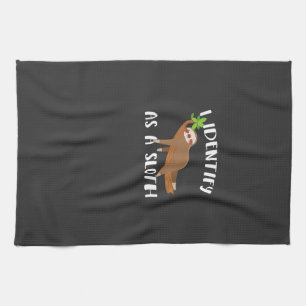 Ich identifiziere mich als Faultier T-Shirt Geschirrtuch