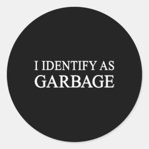 Ich identifiziere mich als Garge Trump Lustig Poli Runder Aufkleber