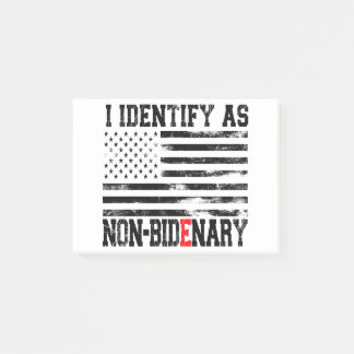 Ich identifiziere mich als nicht-Bidenar - Anti-Bi Post-it Klebezettel