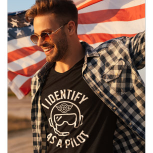 Ich identifiziere mich als Pilot, Spaß, lustiges Z T-Shirt