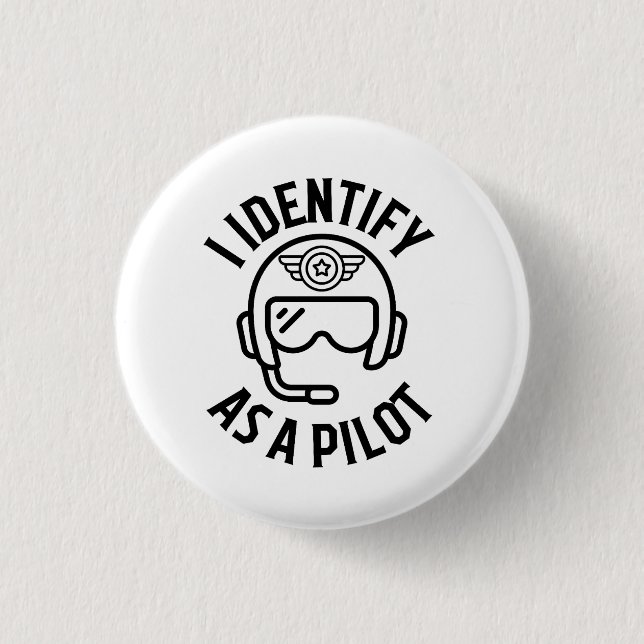 Ich identifiziere mich als Pilot, Spaß, Zitat, BES Button (Vorderseite)