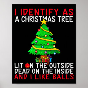 Ich identifiziere mich als Weihnachtsbaum, der auß Poster