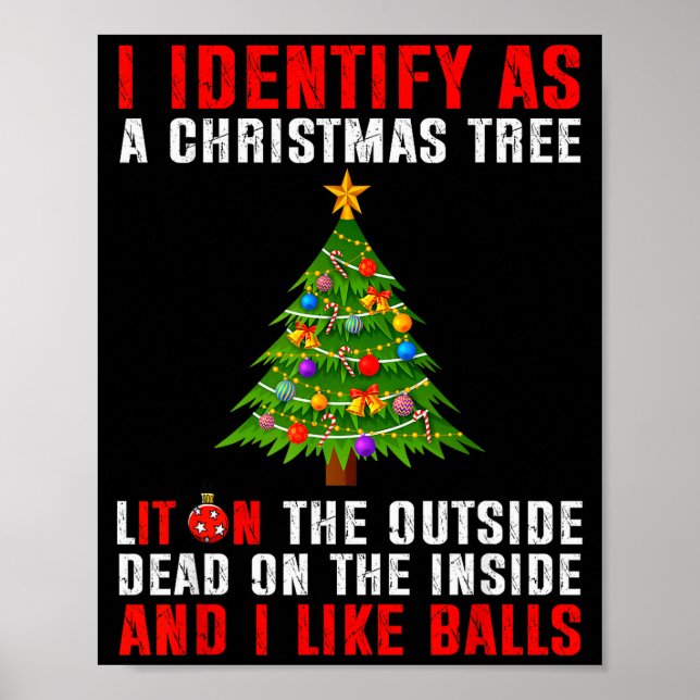 Ich identifiziere mich als Weihnachtsbaum, der auß Poster (Vorne)