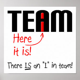 Ich im lustigen Team Poster