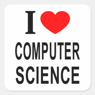 Ich ❤️ INFORMATIK ICH LIEBE INFORMATIK ICH HE Quadratischer Aufkleber