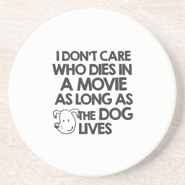 Ich interessiere mich nicht, wem in einem Film Sandstein Untersetzer (Vorne)