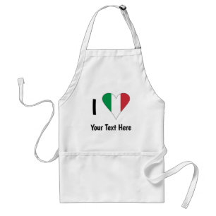 Ich (Italienische Flagge Herz Liebe) Ihren Text Schürze