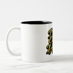 Ich jage nicht, ich ziehe an Gold Schrift Zitat T- Zweifarbige Tasse