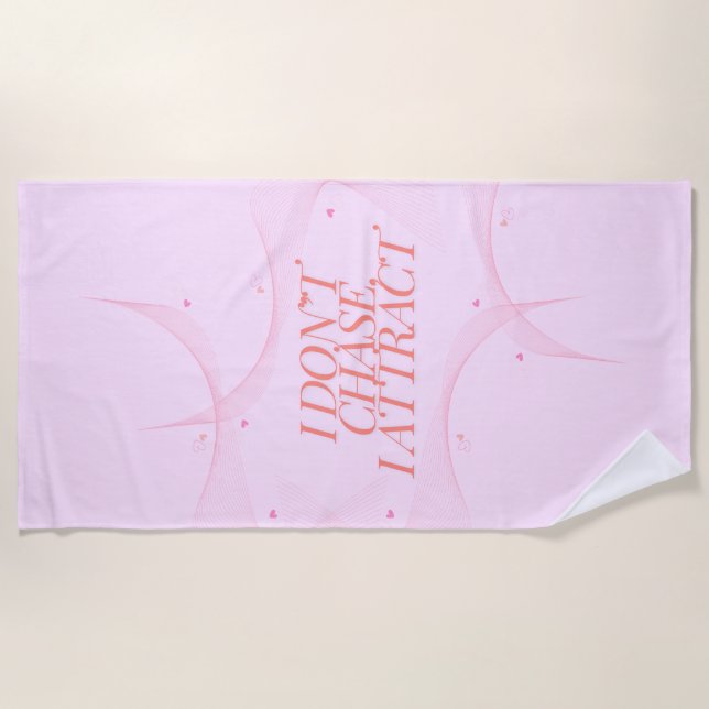 Ich jage nicht, ich ziehe mich an strandtuch (Vorderseite)