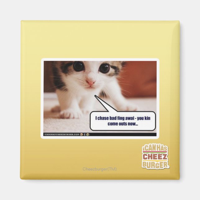 Ich jage schlechte Fahnen Magnet (Vorne)