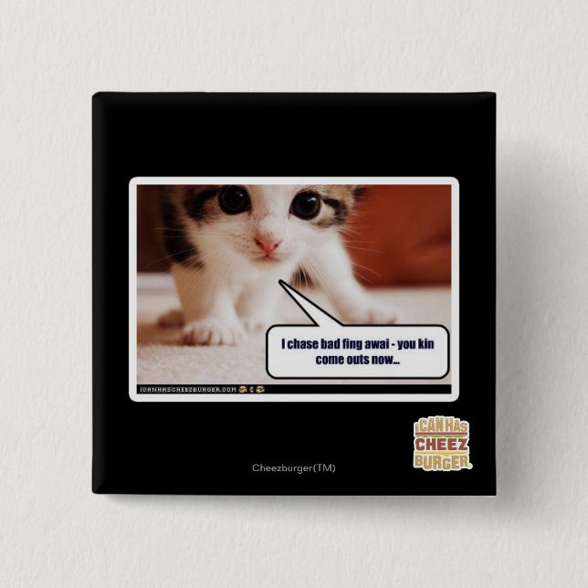 Ich jage schlechtes fing awai button (Vorderseite)