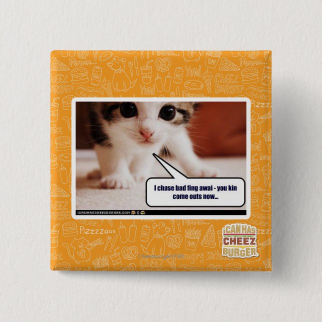 Ich jage schlechtes fing awai button (Vorderseite)