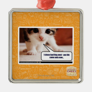 Ich jage schlechtes fing awai ornament aus metall