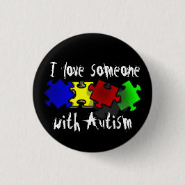 Ich jemanden mit Autismus Button