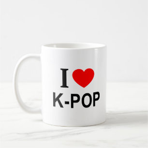 Ich ❤️ K-POP Ich liebe K-POP Ich mag K-POP Kaffeetasse