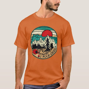 Ich kacke draußen lustig Camping Lustig lustig T-Shirt