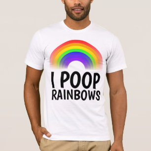 Ich kacke Regenbogen Lustige T-Shirts