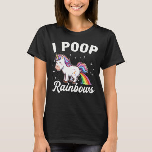 Ich kacke Regenbogen Lustiges Einhorn Regenbogen M T-Shirt