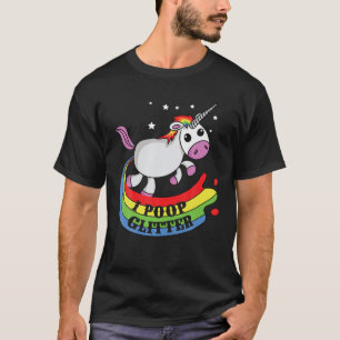 Ich Kackte Glitzer T Shirt Einhorn