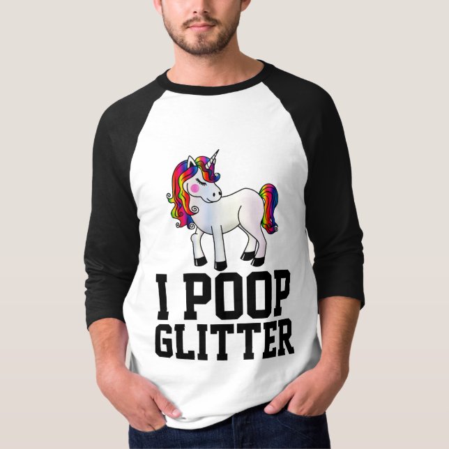 Ich KACKTE GLITZER UNICORN T - SHIRT T-SHIRTS (Vorderseite)