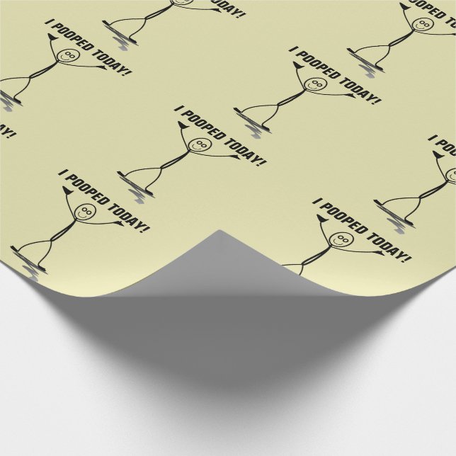 ICH KACKTE HEUTE! FUNNY Birthday WRAPPING PAPIER Geschenkpapier (Ecke)