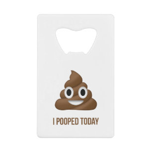 Ich Kackte heute Funny Emoticon Geldbeutel Flaschenöffner