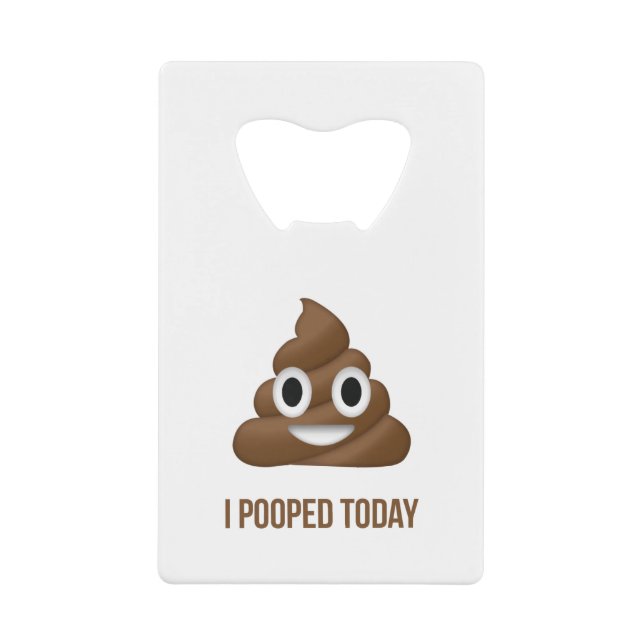 Ich Kackte heute Funny Emoticon Geldbeutel Flaschenöffner (Vorderseite)