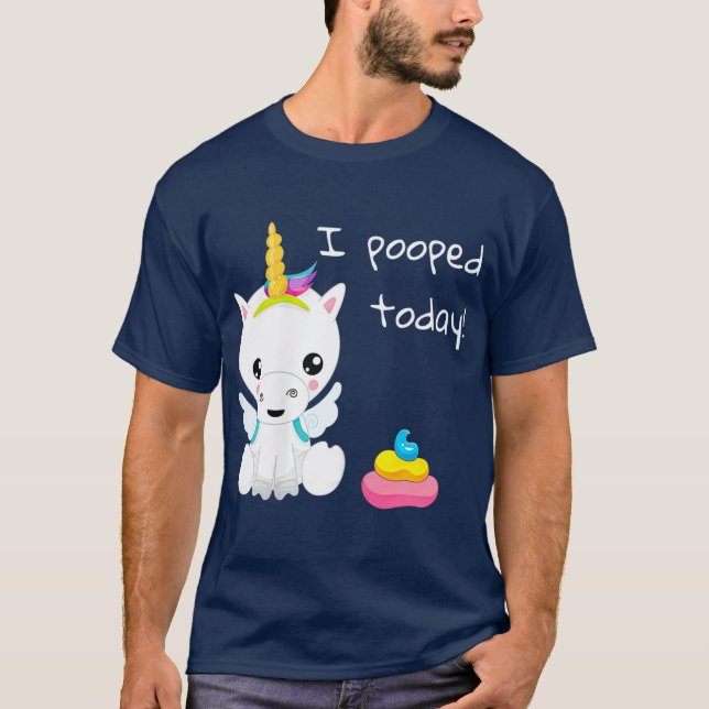 Ich kackte heute niedliches Einhorn T-Shirt (Vorderseite)