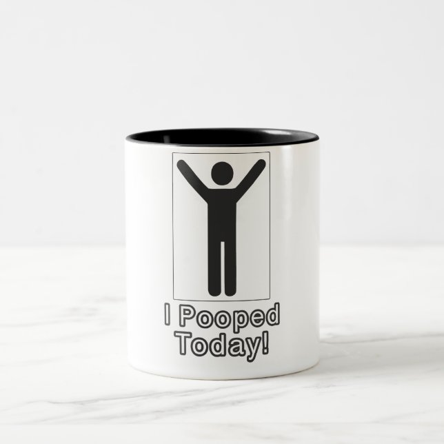 Ich kackte heute zweifarbige tasse (Mittel)