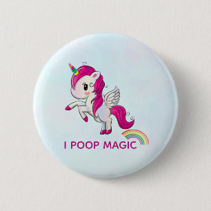 Ich Kackte Magic Funny Unicorn Sprichwort Button