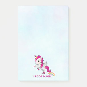 Ich Kackte Magic Funny Unicorn Sprichwort Post-it Klebezettel
