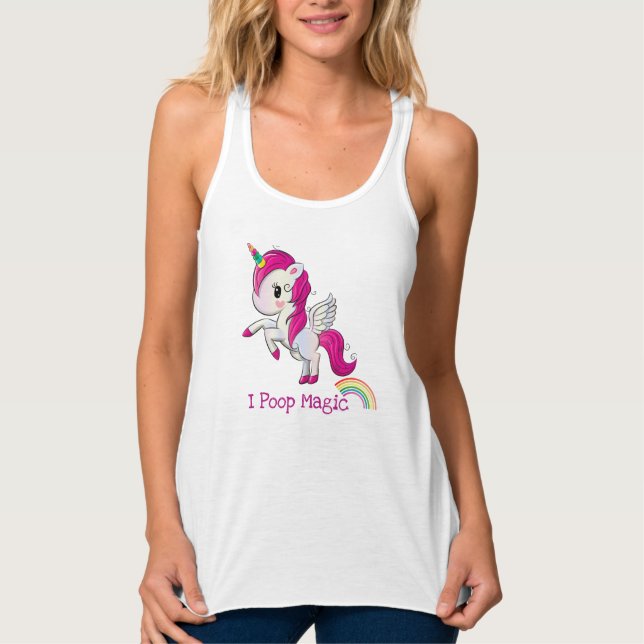Ich Kackte Magic Funny Unicorn Sprichwort Tank Top (Vorderseite)