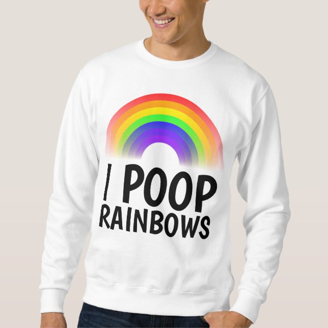 Ich KACKTE RAINBOWS Funny T - Shirt (Vorderseite)