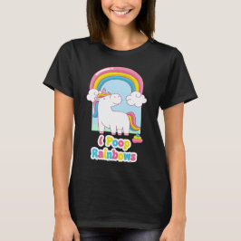 Ich Kackte Rainbows Funny Unicorn T-Shirt