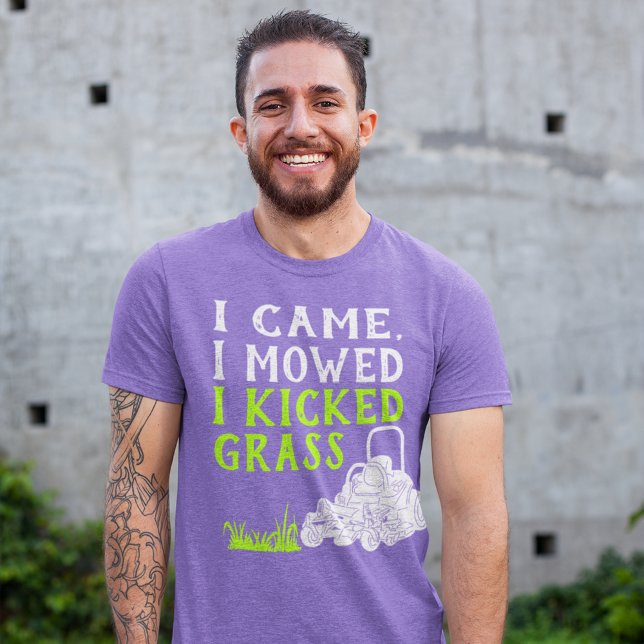 Ich kam, als ich zugemäht wurde, habe ich Gras-Fun Tri-Blend Shirt (Von Creator hochgeladen)