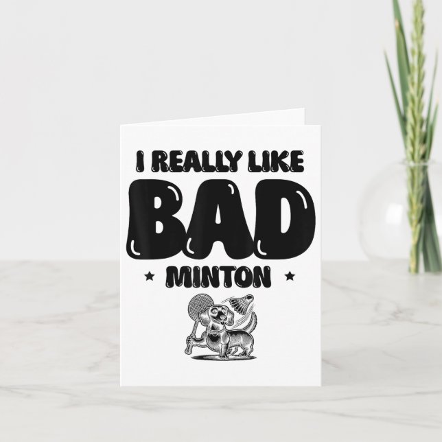 Ich kam am Shuttle Badminton Player herunter Karte (Vorderseite)