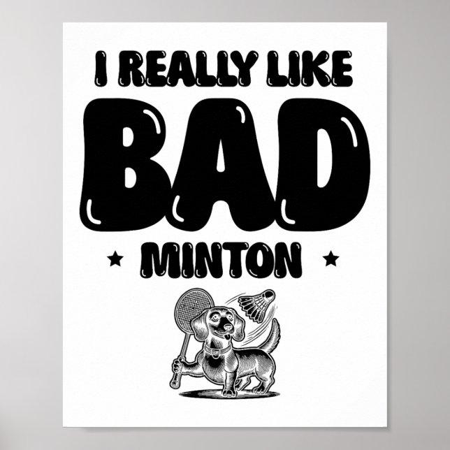 Ich kam am Shuttle Badminton Player herunter Poster (Vorne)