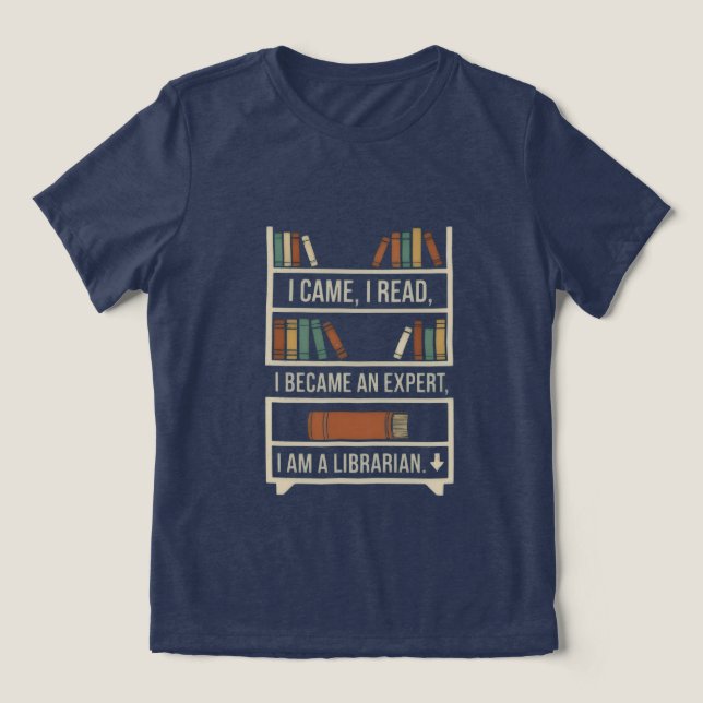 Ich kam, ich las, ich wurde Experte, ich bin Bibli Tri-Blend Shirt (Design Vorderseite)