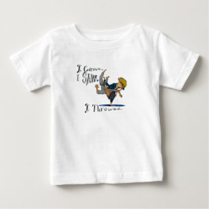 Ich kam, ich sah, ich drehte. lustiger Judo Baby T-shirt