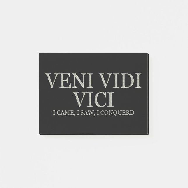 Ich kam, ich sah, ich eroberte - Licht Post-it Klebezettel (Vorderseite)