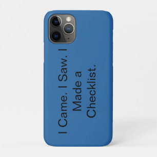 Ich kam. Ich sah. Ich machte eine Checkliste. Case-Mate iPhone Hülle