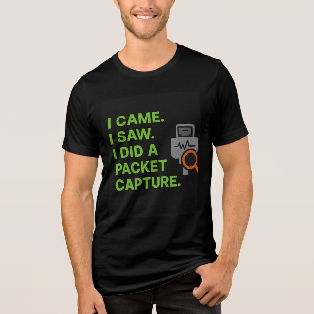 Ich kam, ich sah, ich machte eine Paketaufnahme Tri-Blend Shirt (Vorderseite)