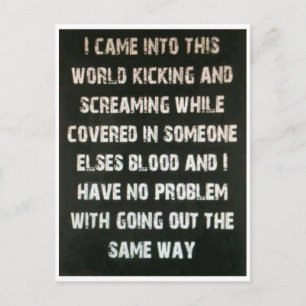 Ich kam in diese Welt... Postkarte