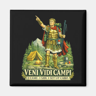Ich kam, sah lustige Kamera Roman Soldat Latein Magnet