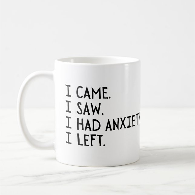 Ich kam und sah, dass ich Angst hatte, die ich Lin Kaffeetasse (Links)