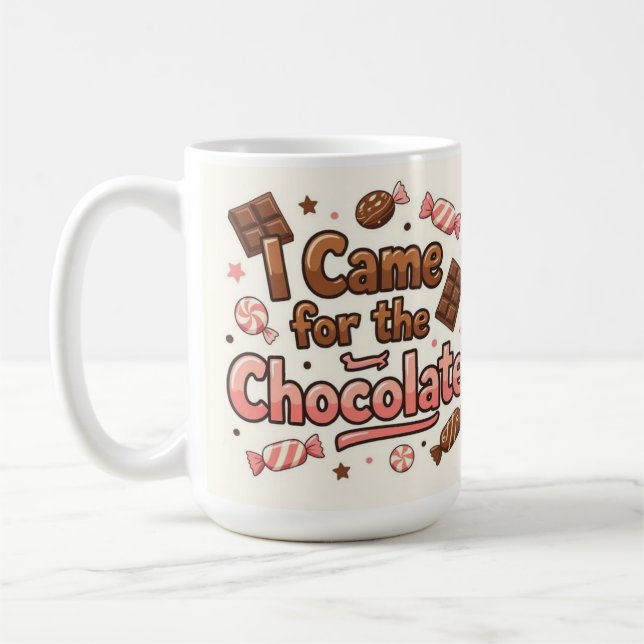 Ich kam wegen der Schokolade  Kaffeetasse (Links)